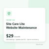Site Care Lite — $29 per month website maintenance from FRICOF